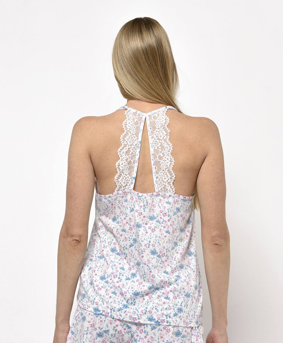 Baby doll mujer florcitas encaje