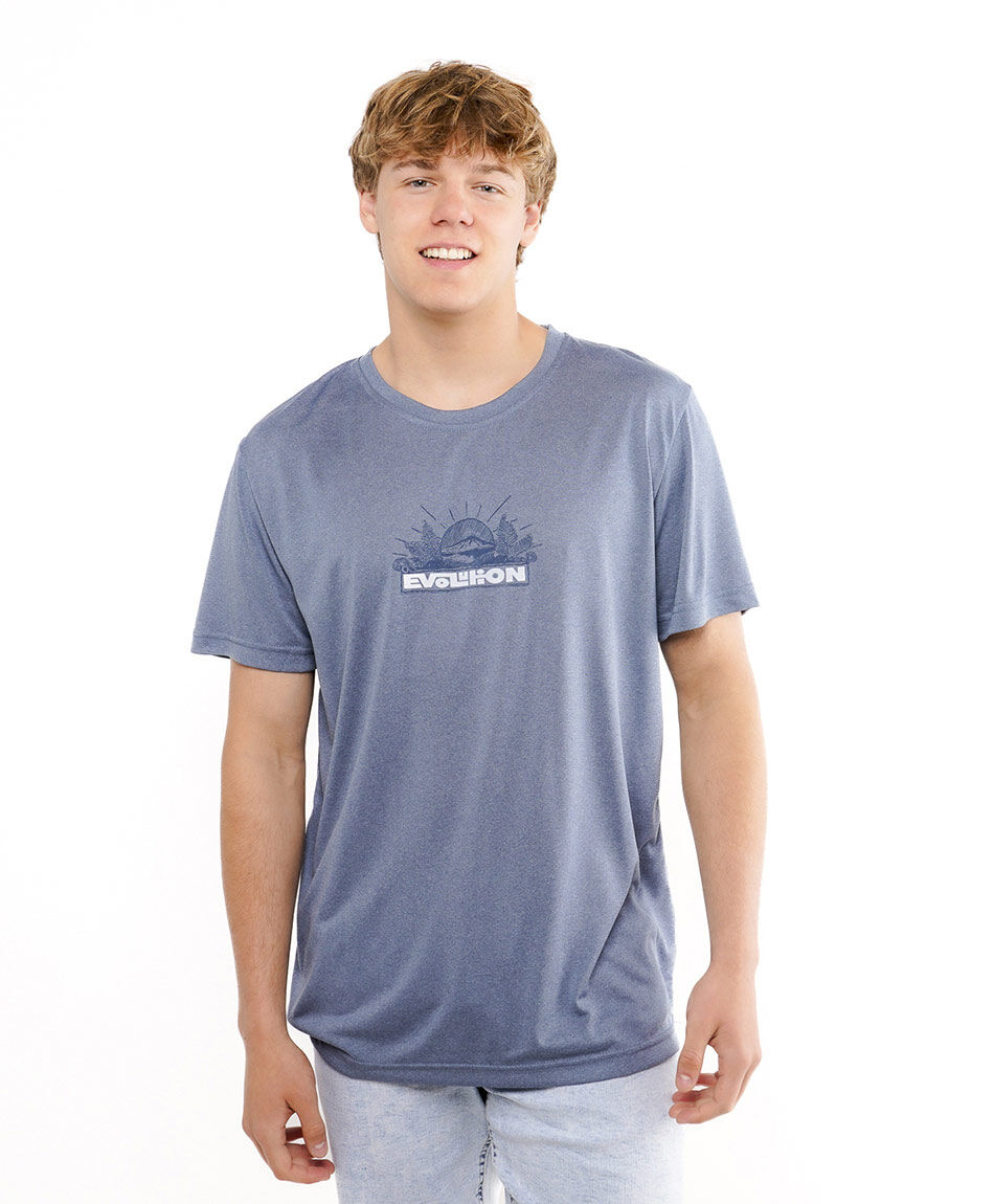 Remera hombre dry fit print evolution