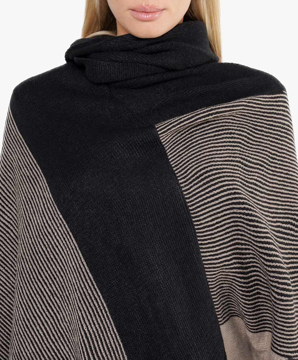 Poncho mujer mix lurex