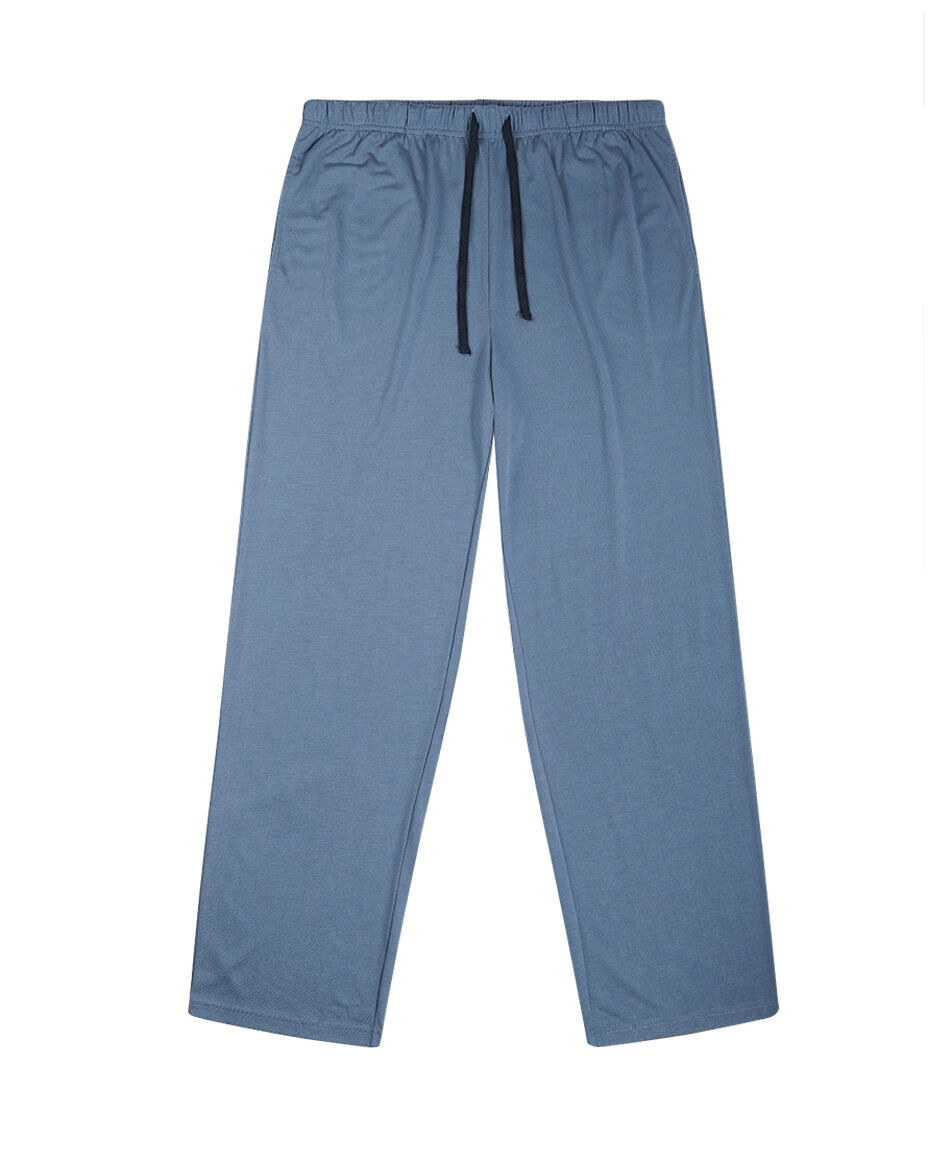 Pijama hombre cuello v lineas blue