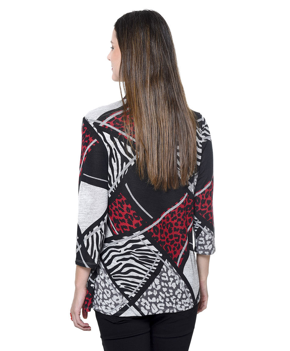 Polera duo estampada