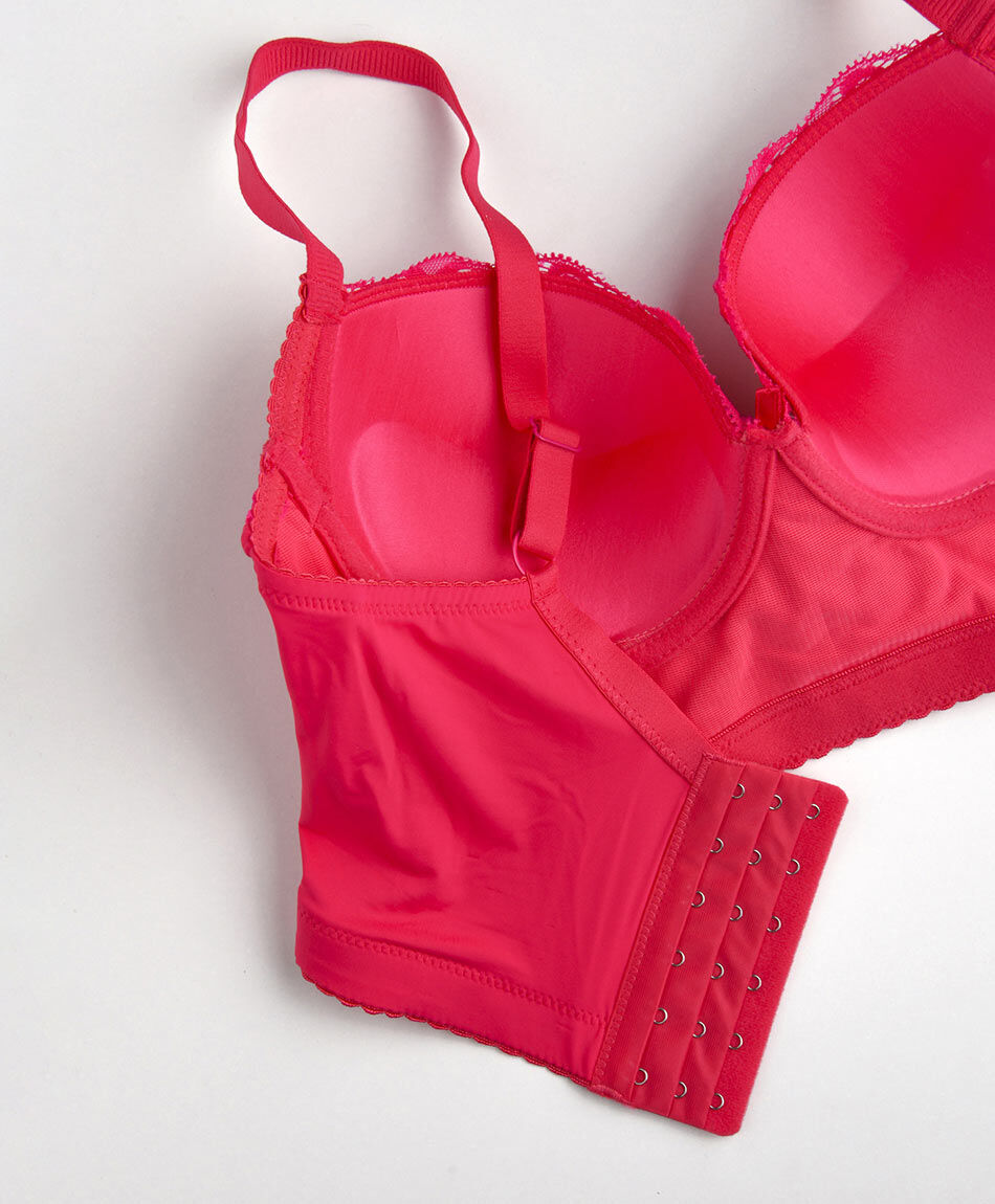 Corpi&ntilde;o mujer push up encajes corset