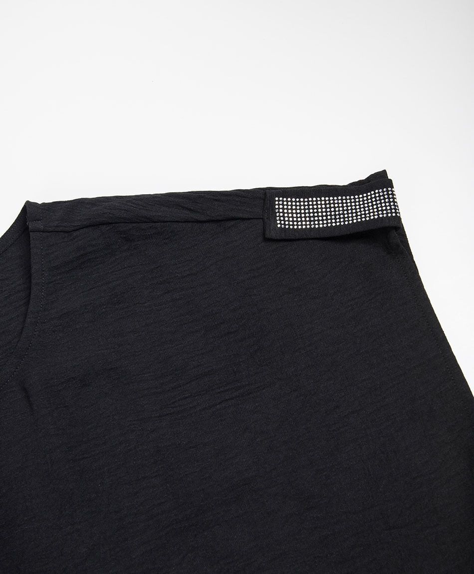 Camisa mujer brillos hombro