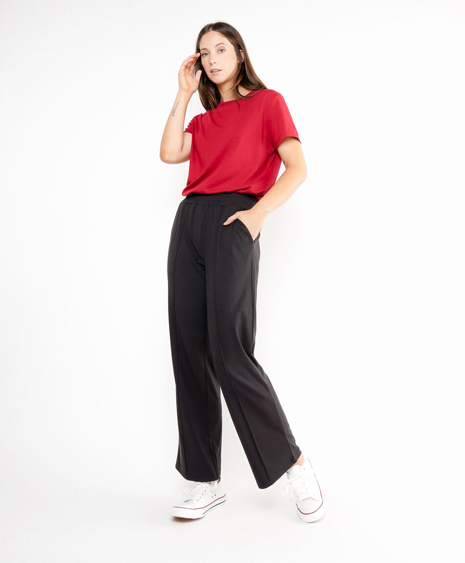 Pantal&oacute;n mujer con nervadura frontal