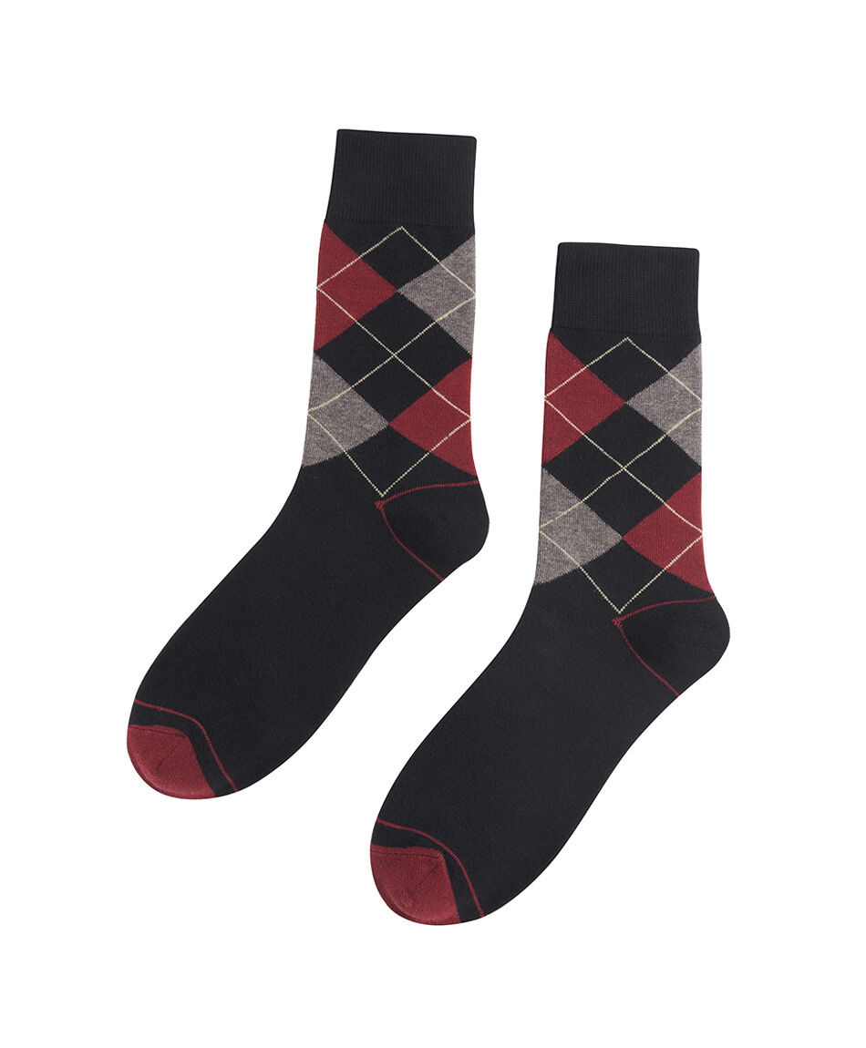 Pack 2 medias hombre rombos tricolor