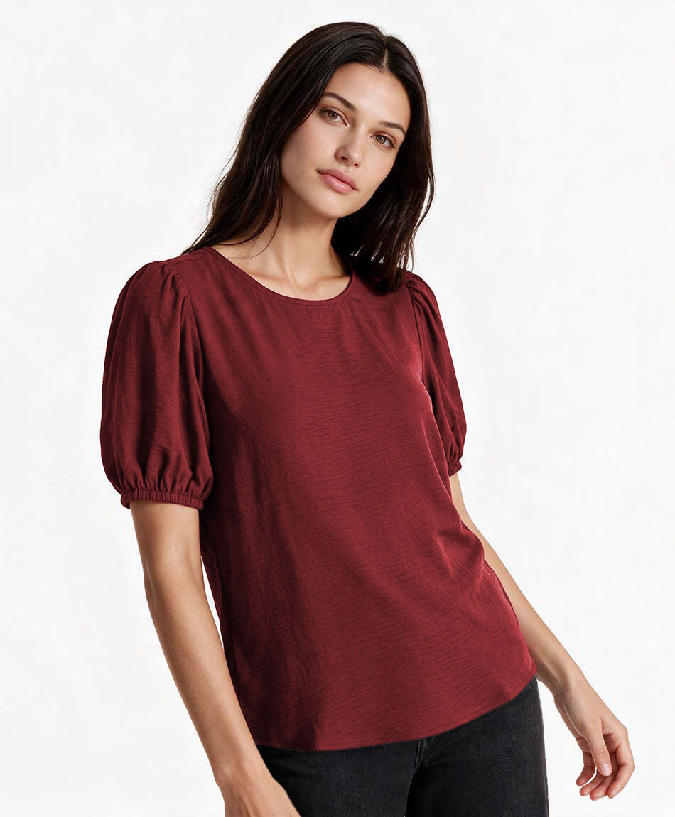 Camisa mujer manga globo