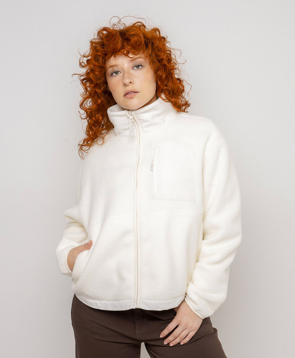 Polar mujer dise&ntilde;o bolsillo white