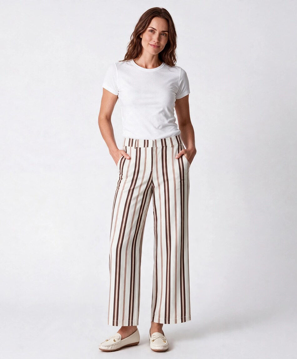 Pantal&oacute;n mujer print rayas