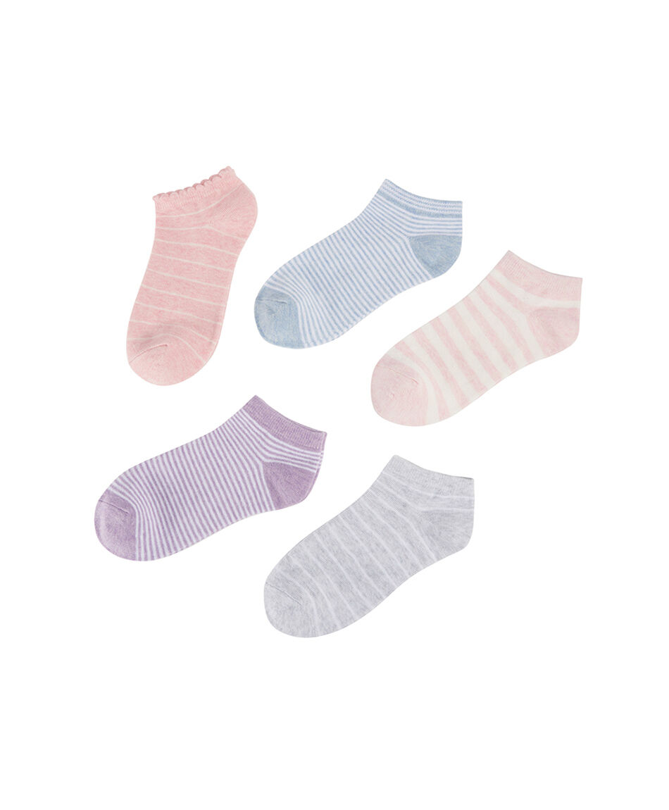 Pack 5 medias mujer rayas