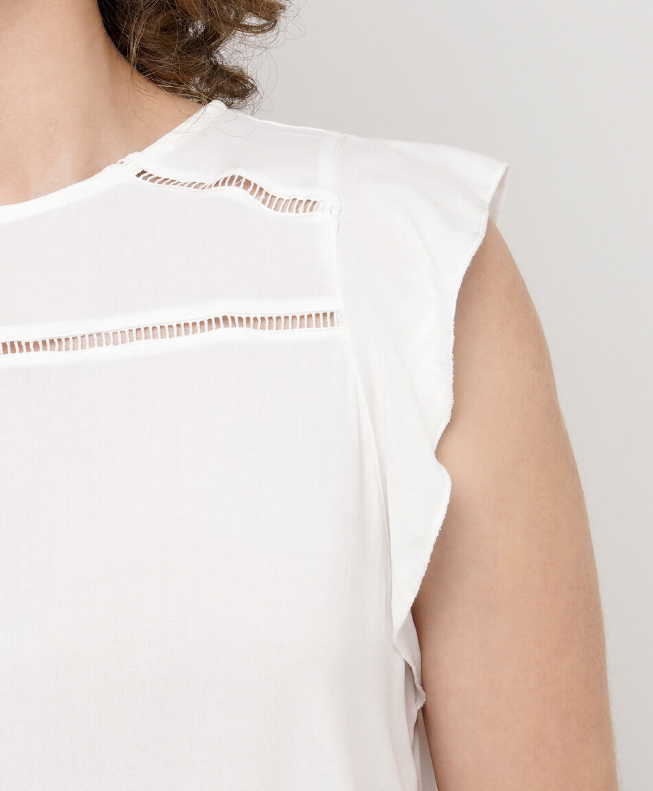 Camisa mujer vuelitos en mangas