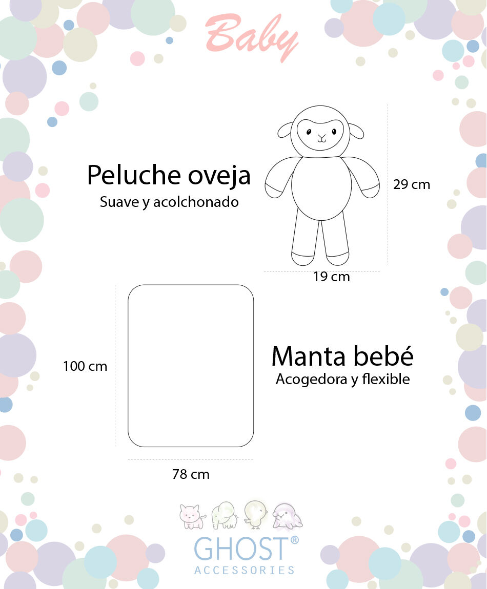 Set mantita + peluche beb&eacute; oveja