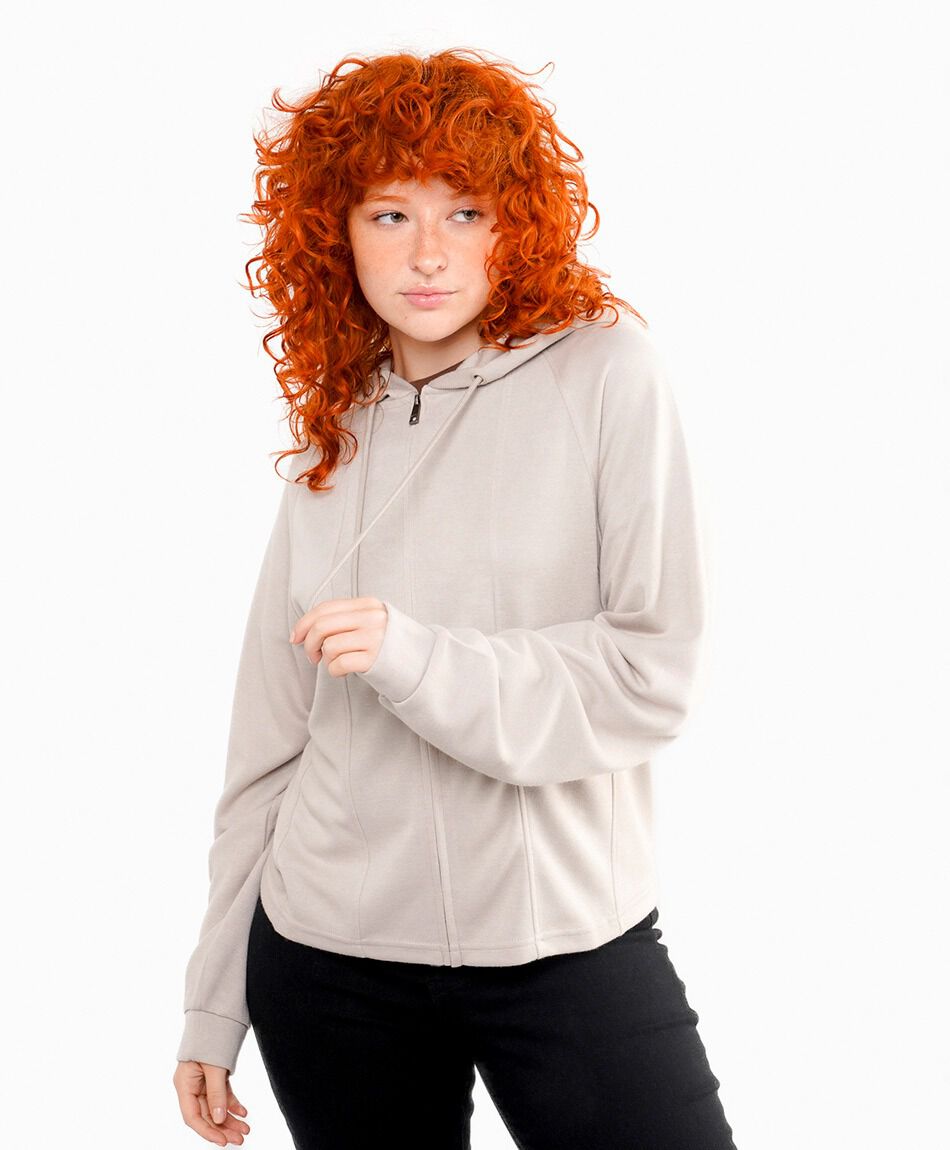 Buzo mujer liso grey