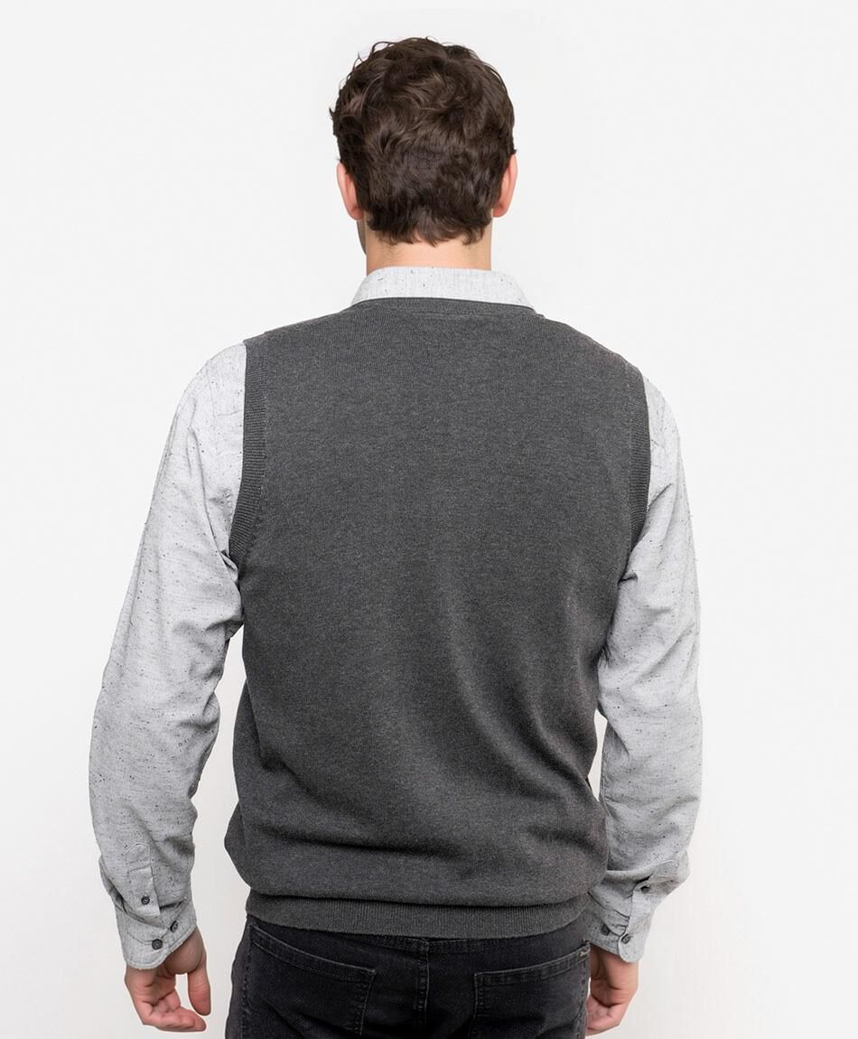 Sweater hombre sin mangas gris