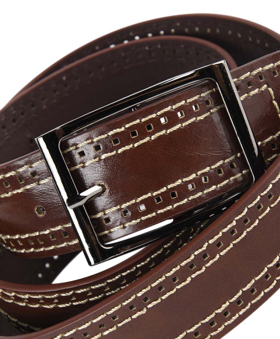 Cintur&oacute;n hombre calado hebilla cuadrada