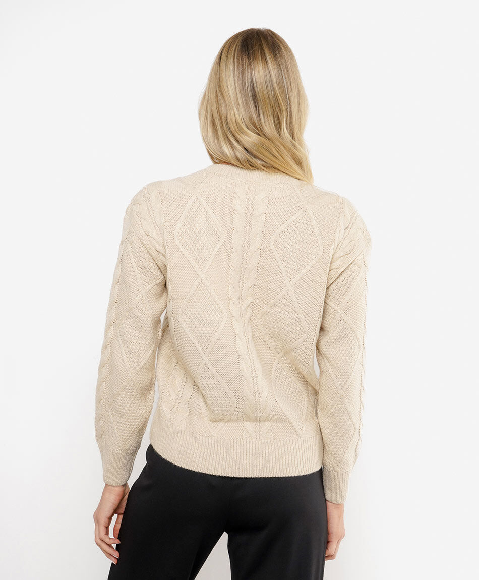 Sweater mujer rombos lurex