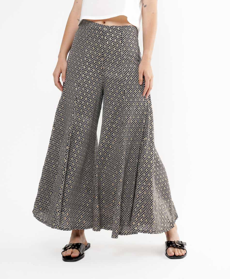 Pantal&oacute;n mujer print palazzo