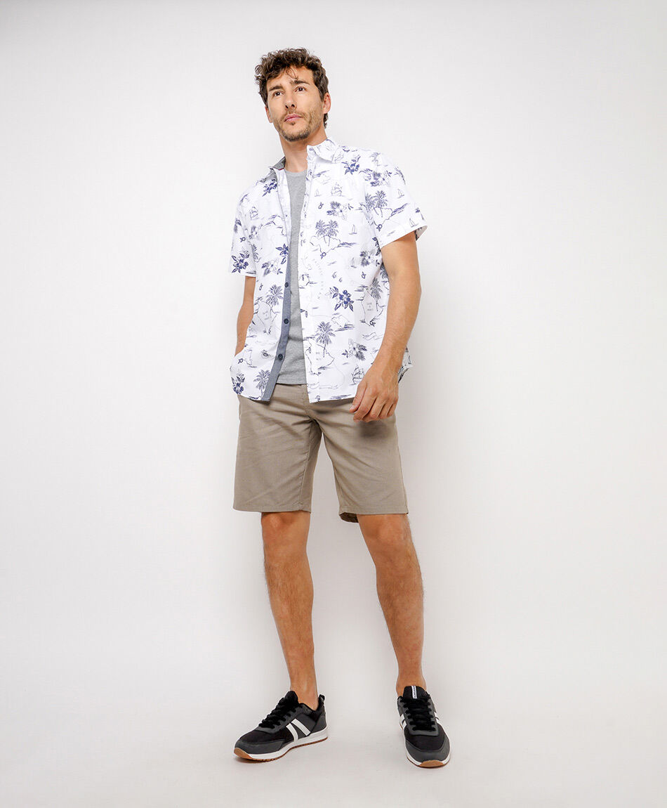 Camisa hombre casual dise&ntilde;o hawaii