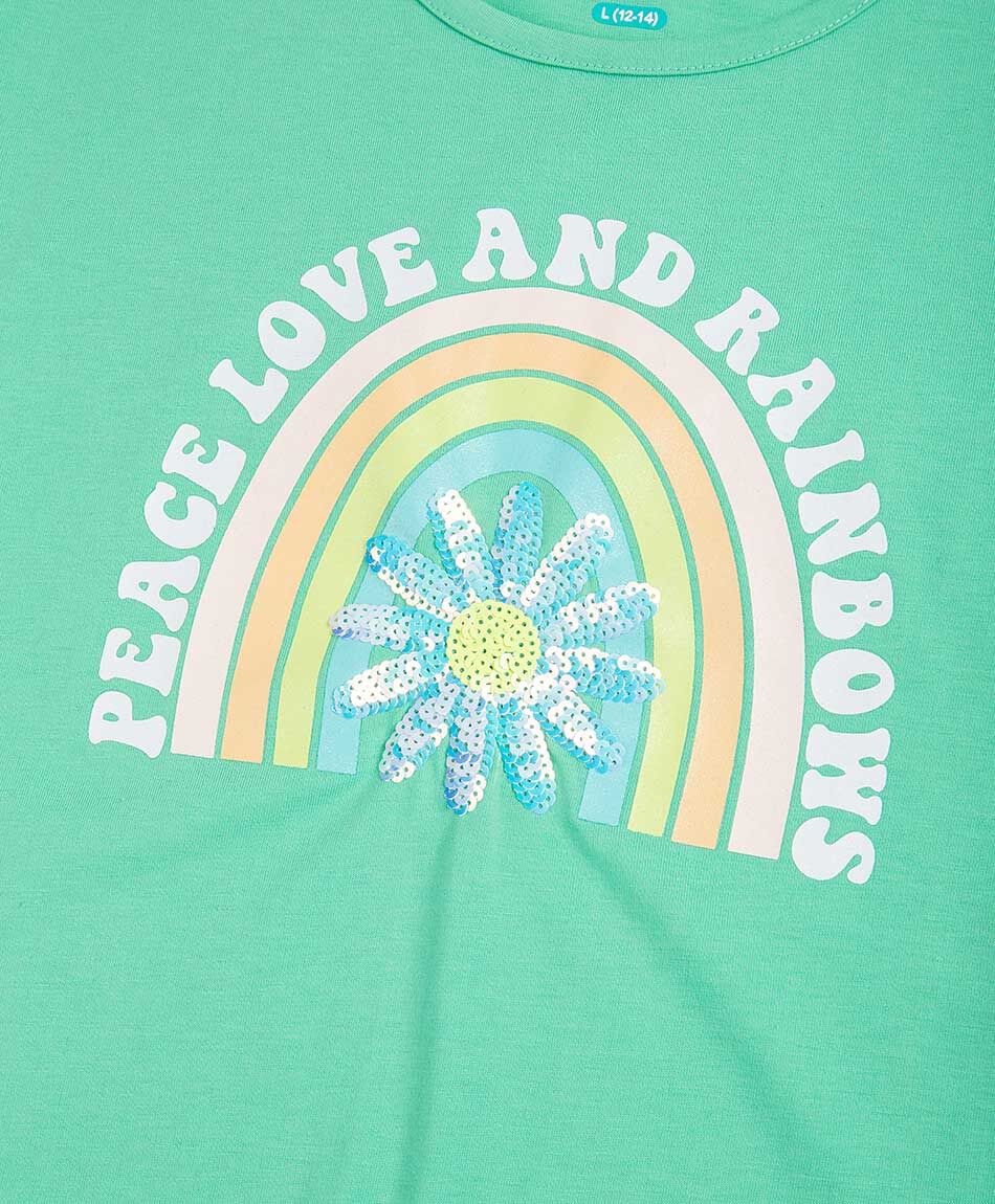 Remera ni&ntilde;a rainbow