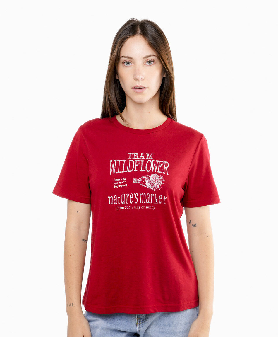 Remera mujer casual urbana red