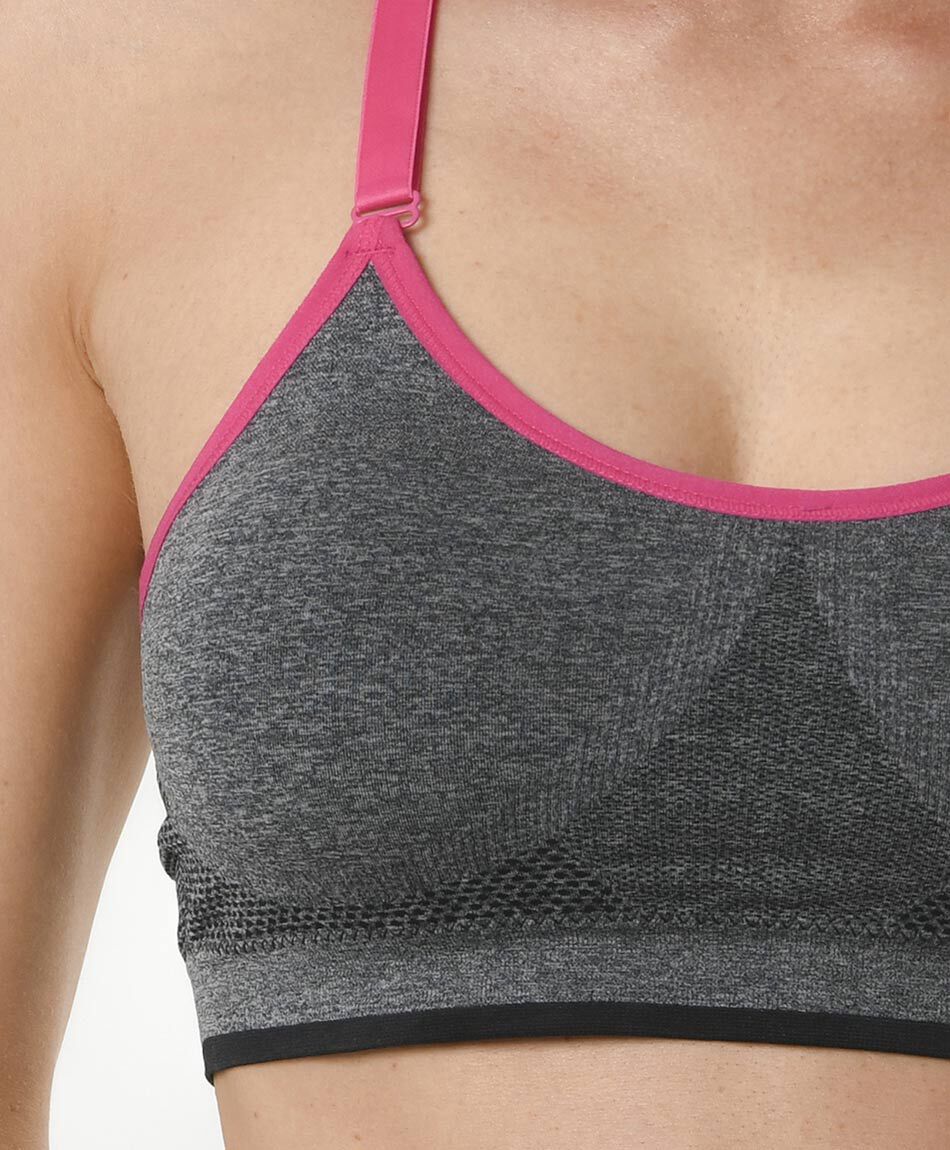 Top deportivo mujer malla escote redondo