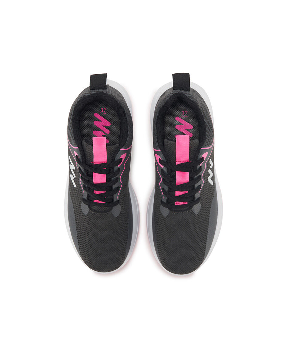 Zapatilla deportiva mujer detalles fucsia