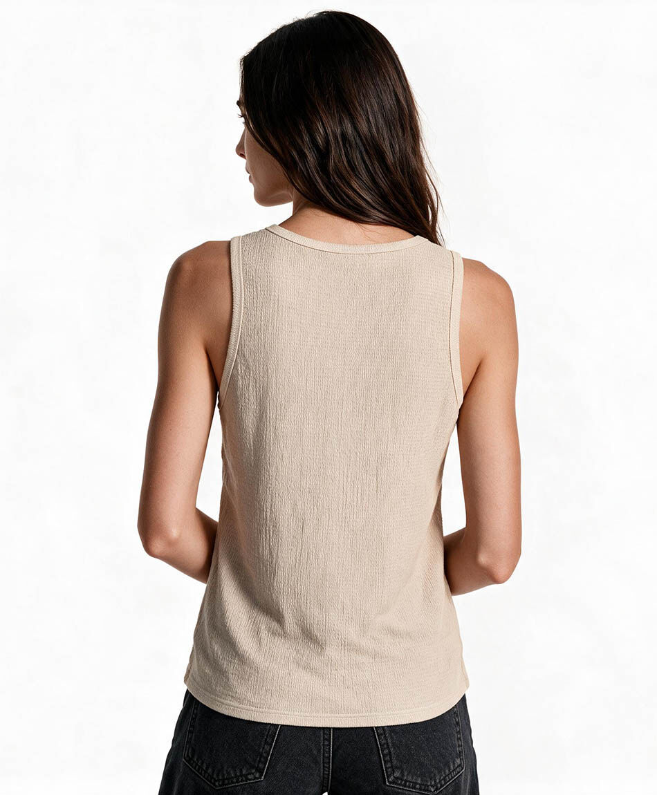 Remera mujer sin mangas textura