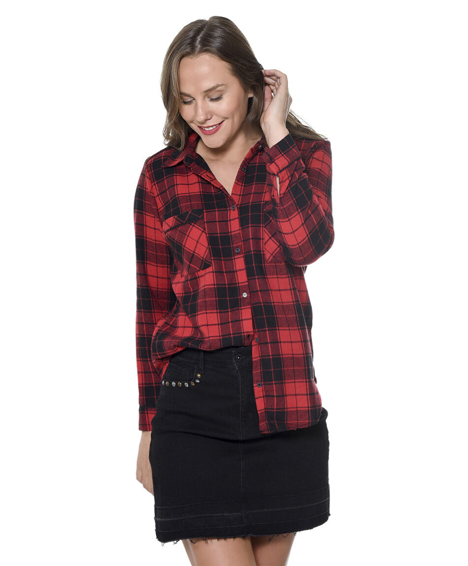 Blusa escoces bolsillos