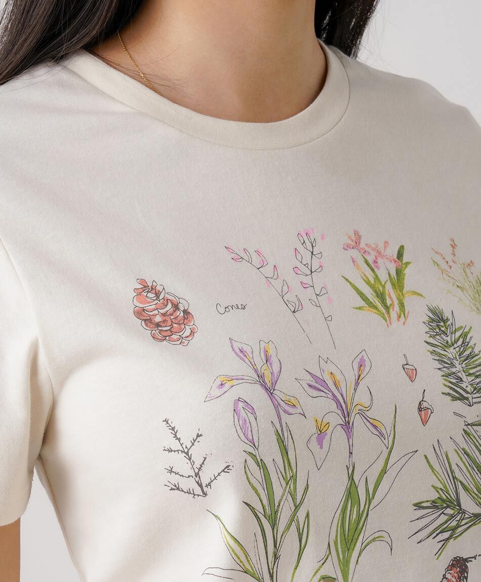 Remera mujer semillas y flores