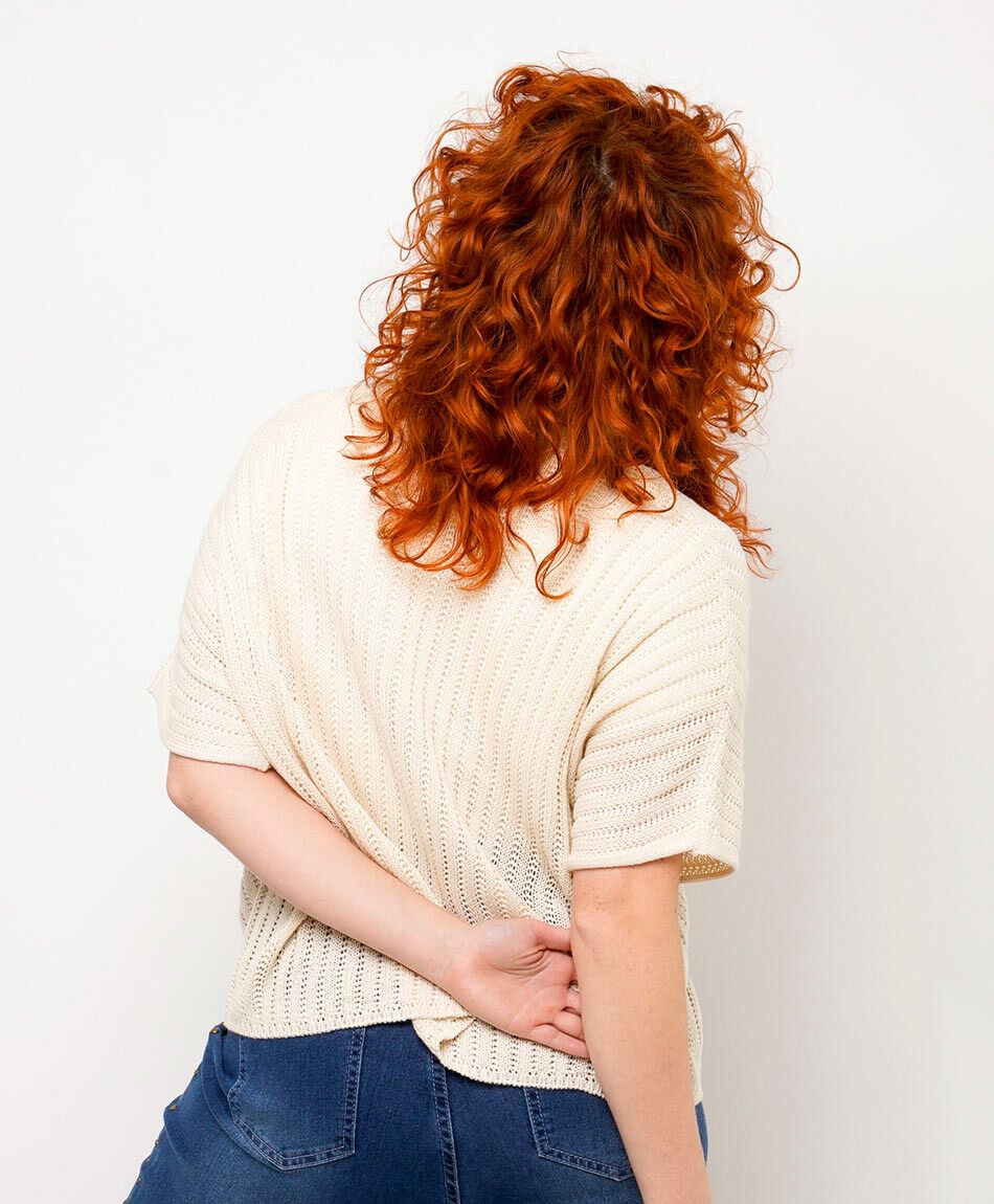 Sweater mujer tejido lazo