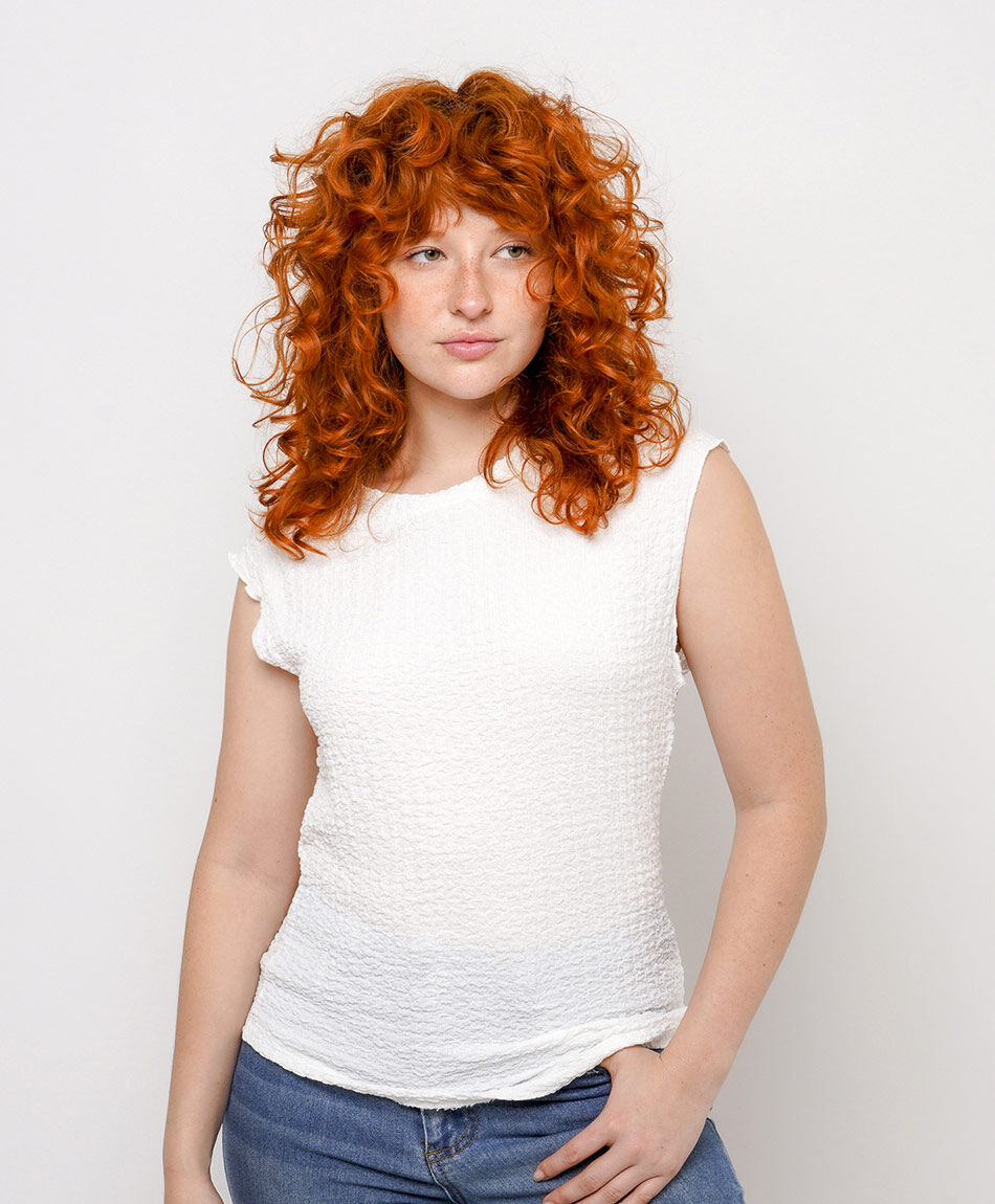 Remera mujer tejido texturizado