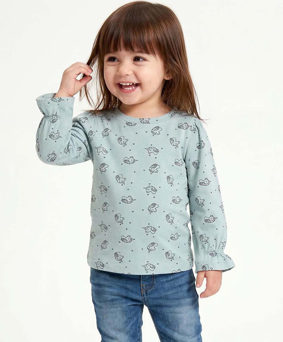 Remera beb&eacute; look unicorinio