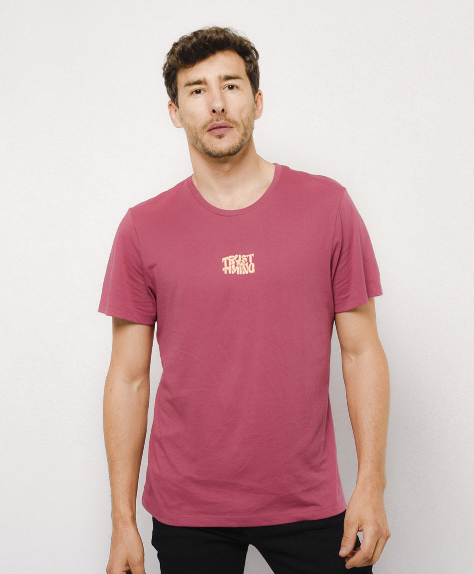 Remera hombre doble estampado timing