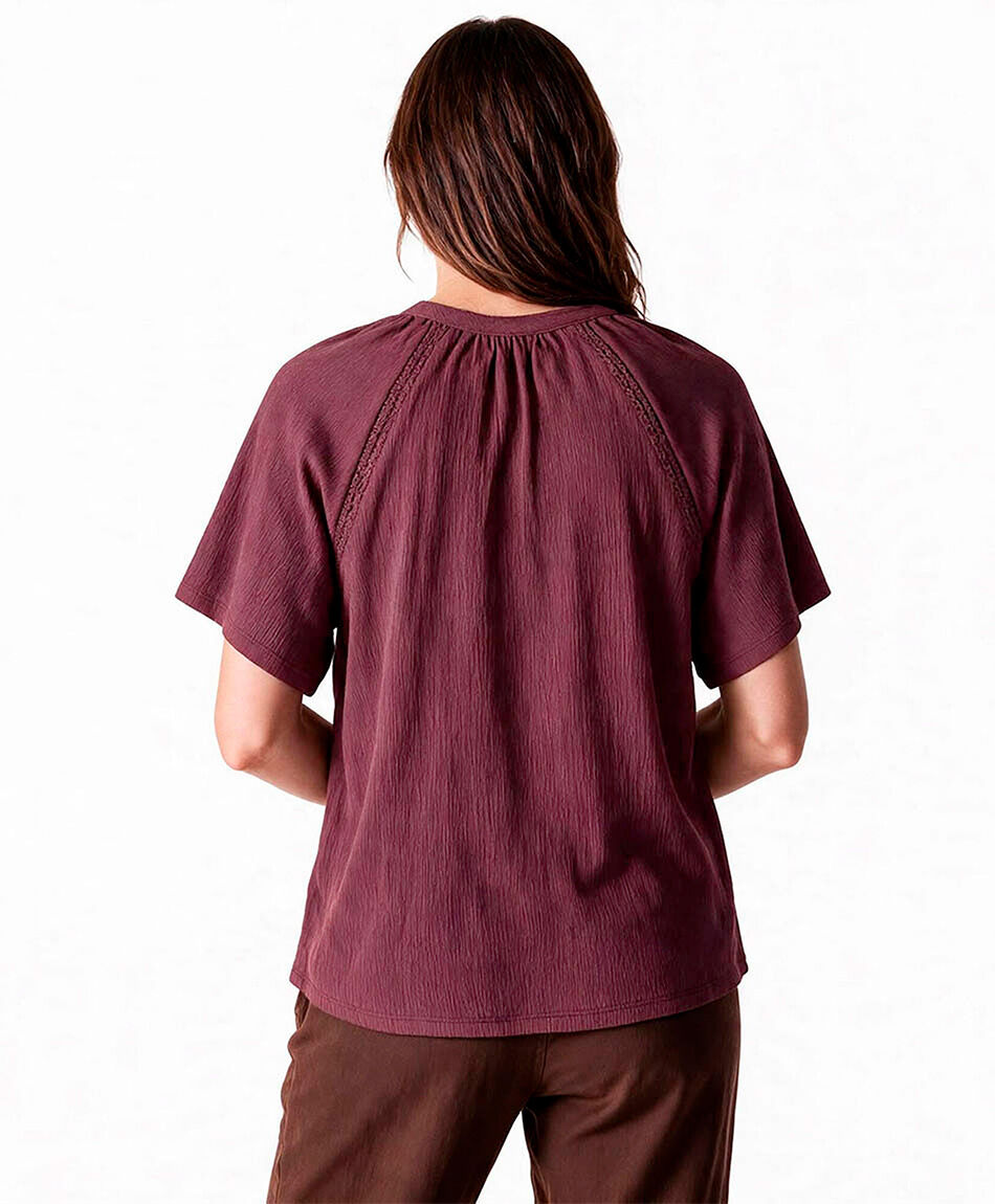 Remera mujer mao encajes