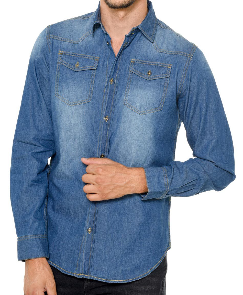 Camisa mezclilla azul