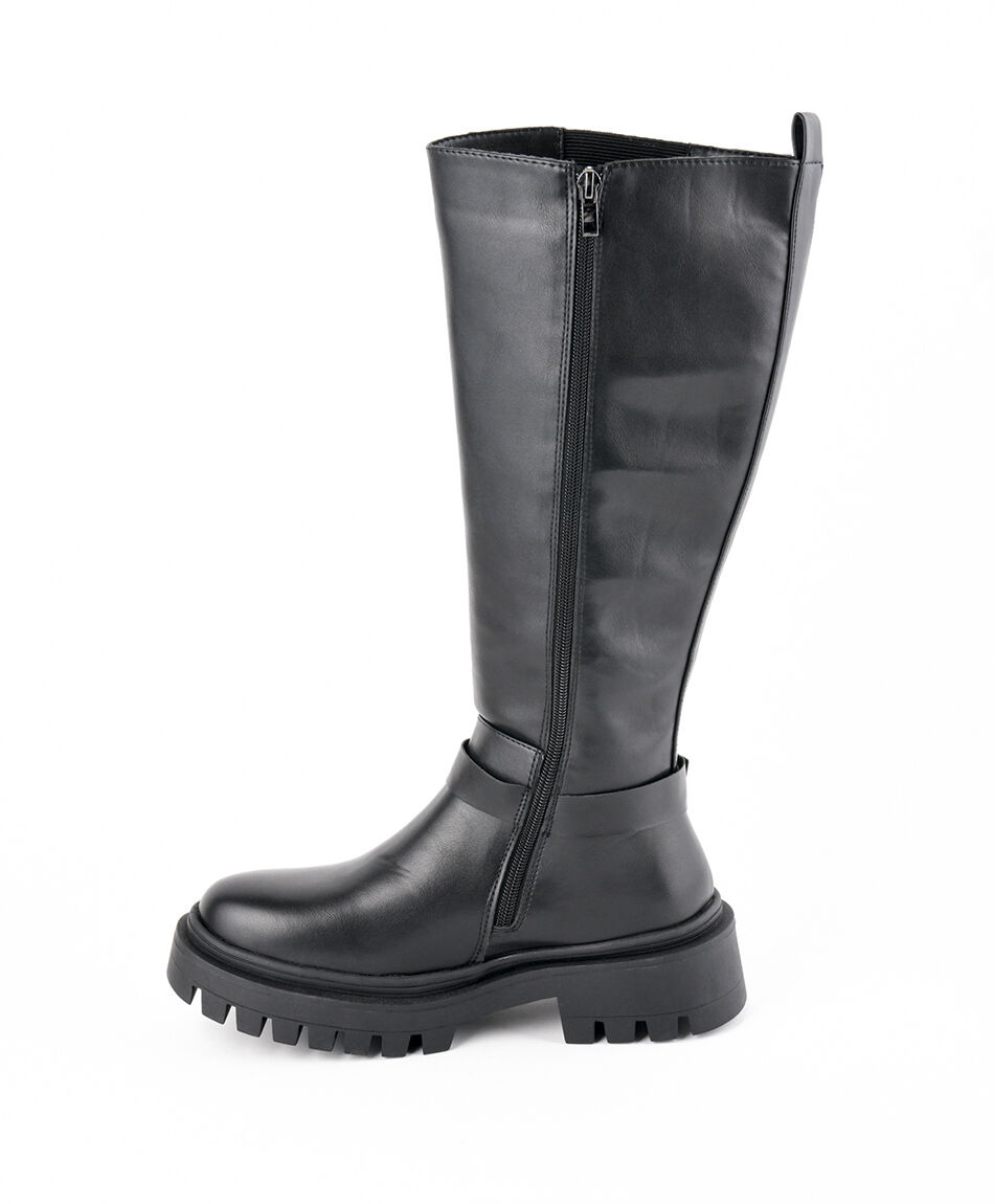 Bota mujer larga hebilla - TRICOT