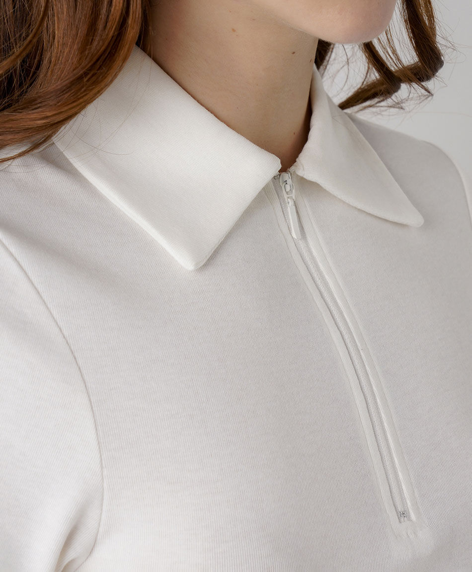 Remera mujer polo cierre