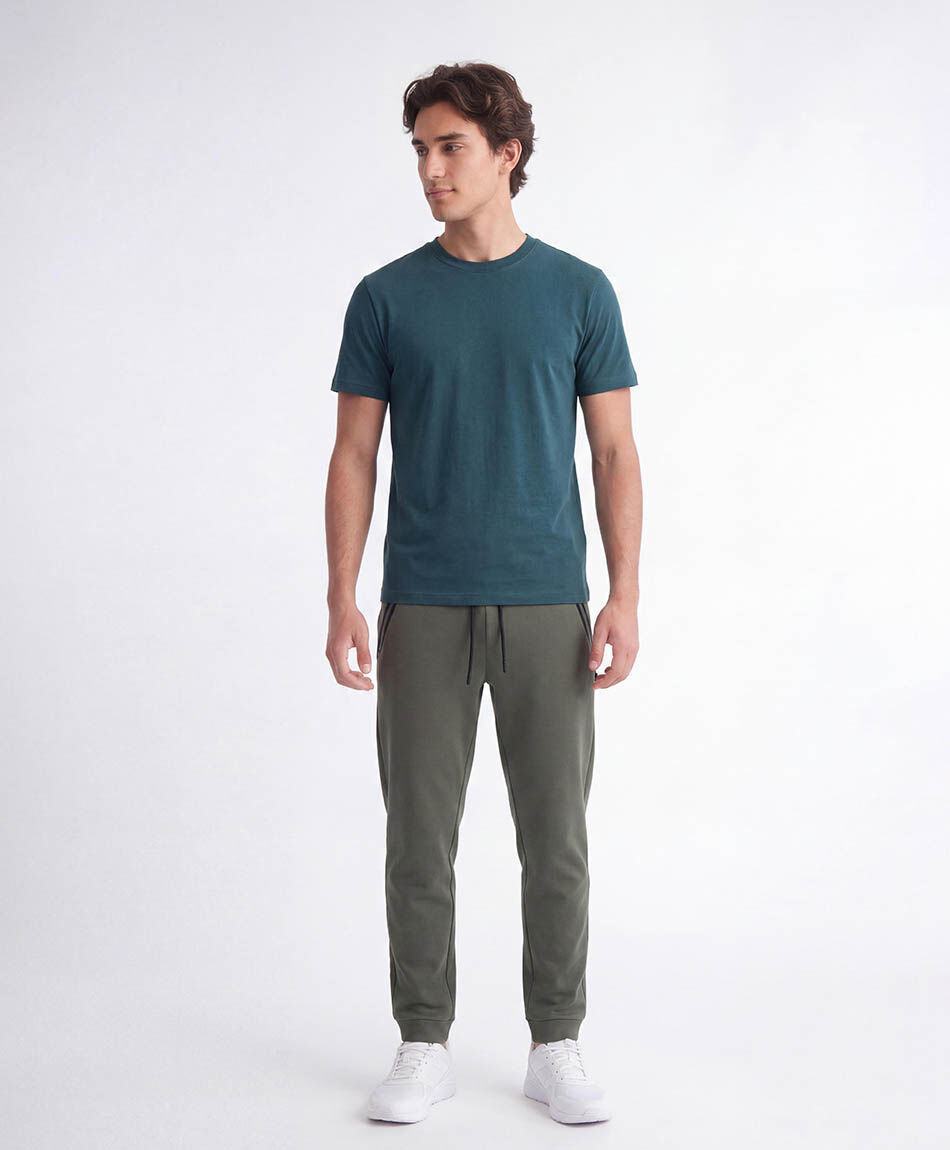 Pantal&oacute;n deportivo hombre verde cierres