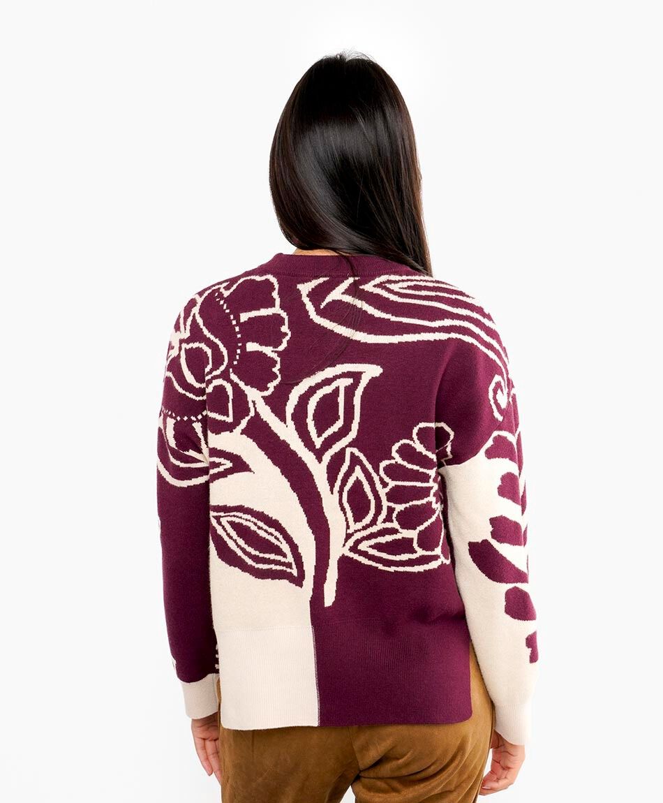 Sweater mujer dise&ntilde;o bot&aacute;nico