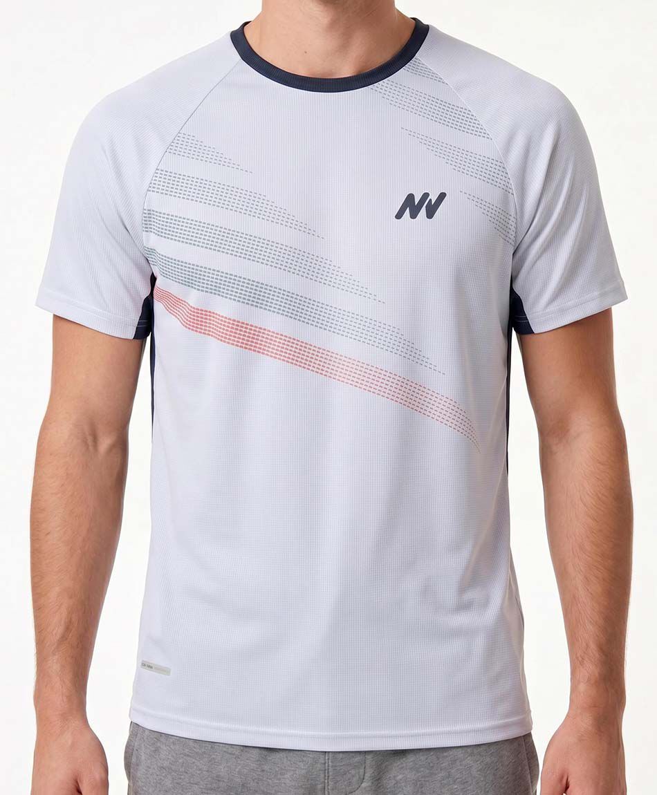 Remera deportiva hombre runner white