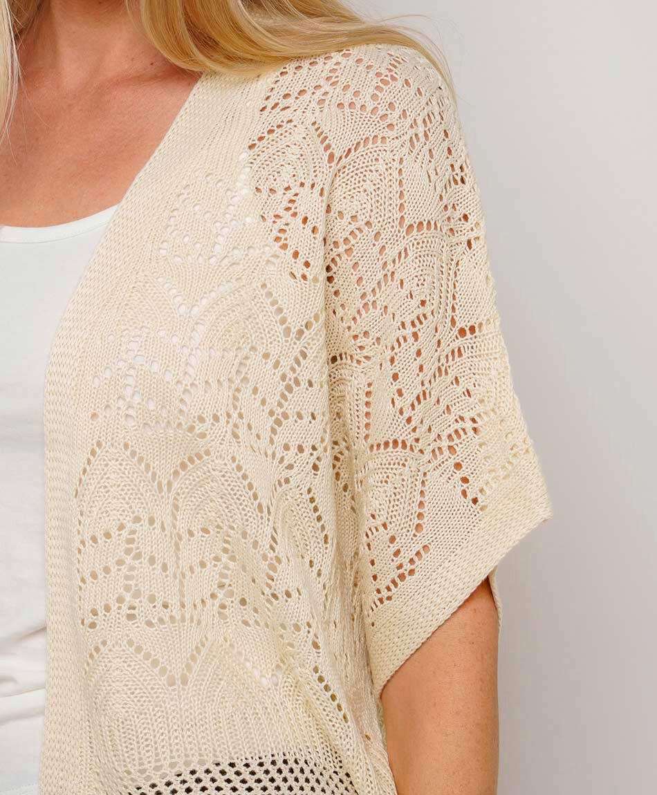 Cardigan mujer calado abierto