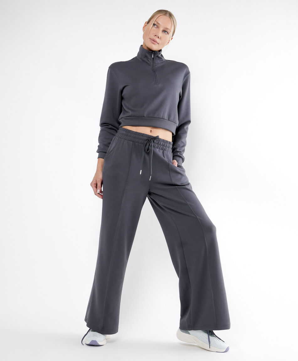 Buzo deportivo mujer modal crop