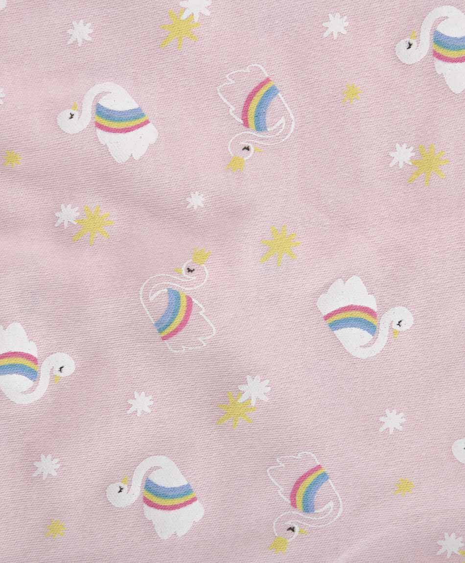 Pijama beb&eacute; cisnes arcoiris