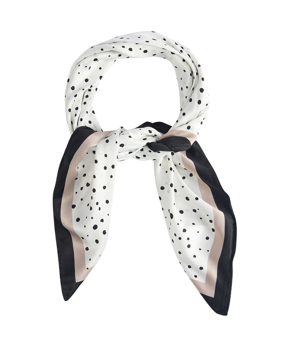 Pa&ntilde;uelo mujer puntitos black
