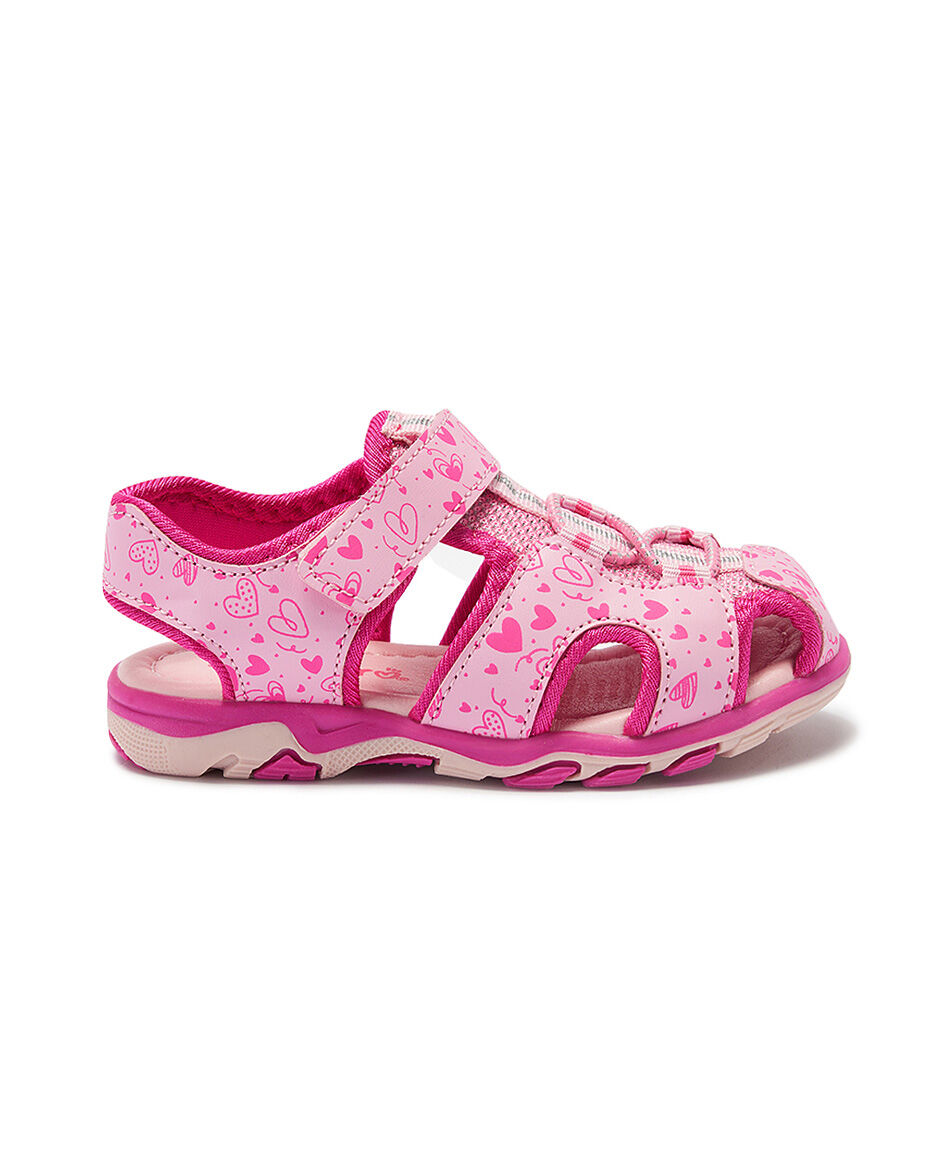 Sandalia infantil (20 a 25) outdoor fucsia