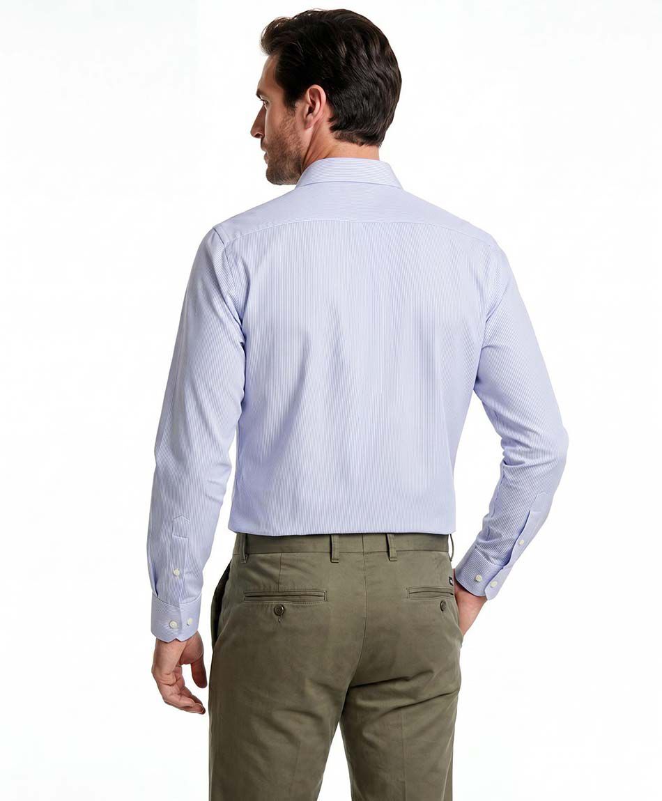 Camisa hombre elegante lineas blue