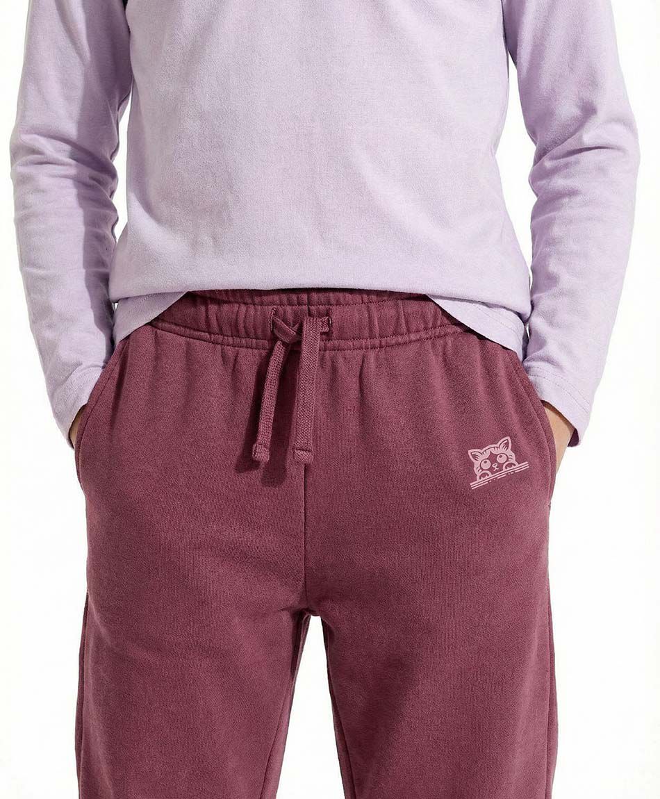 Pantal&oacute;n ni&ntilde;a jogger morado