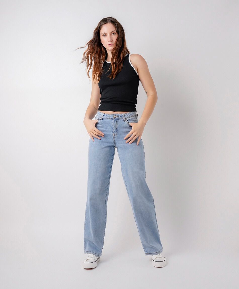 Jeans mujer straight estrella dyed