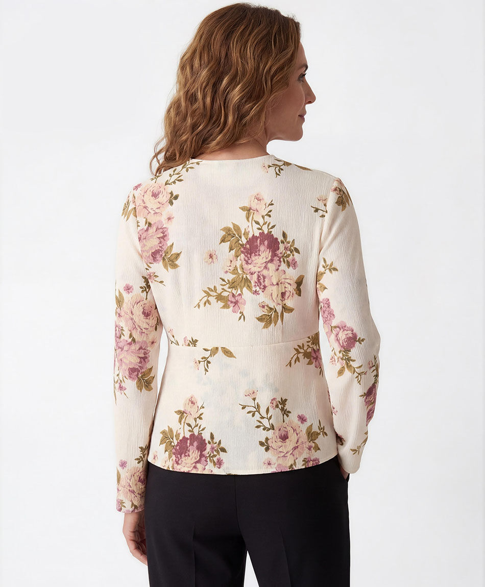Remera mujer estampado floreado
