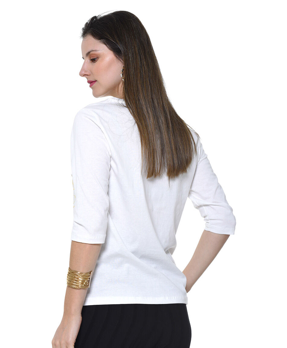 Polera estampada gold