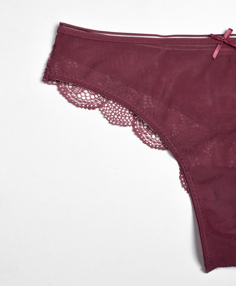 Bikini mujer encajes circulares pink